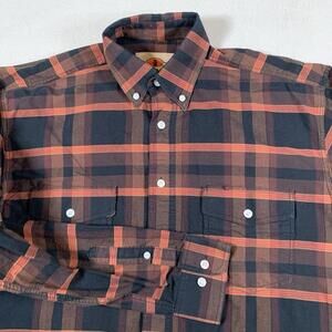 Larry Mahan Shirt Mens Medium Black Red Plaid Long Sleeve Cowboy Rodeo Western‎